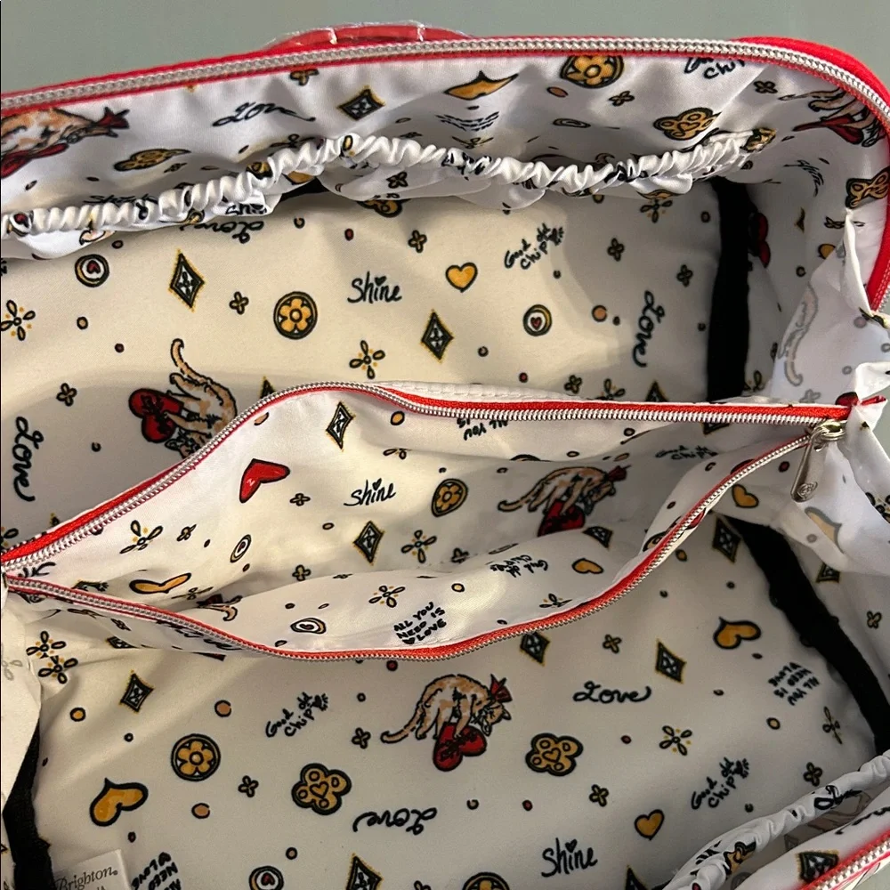 Women's Patterned Bag - Red and Black - Picture 6 of 10